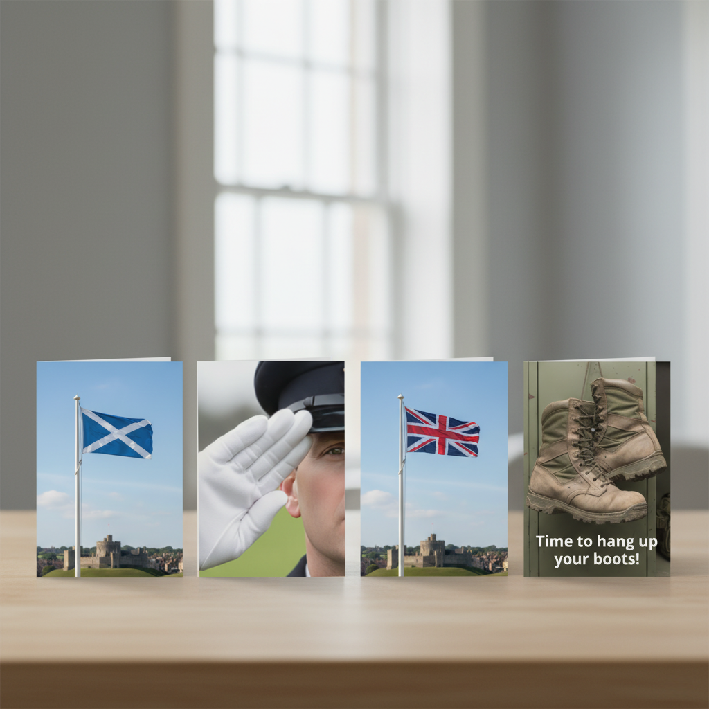 Cards displayed on a table
