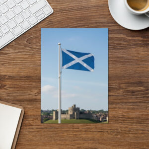 Flying Saltire Scottish Flag Greeting Card