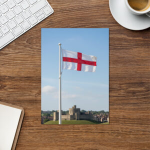 Flying Saint George's Cross Flag Greeting Card